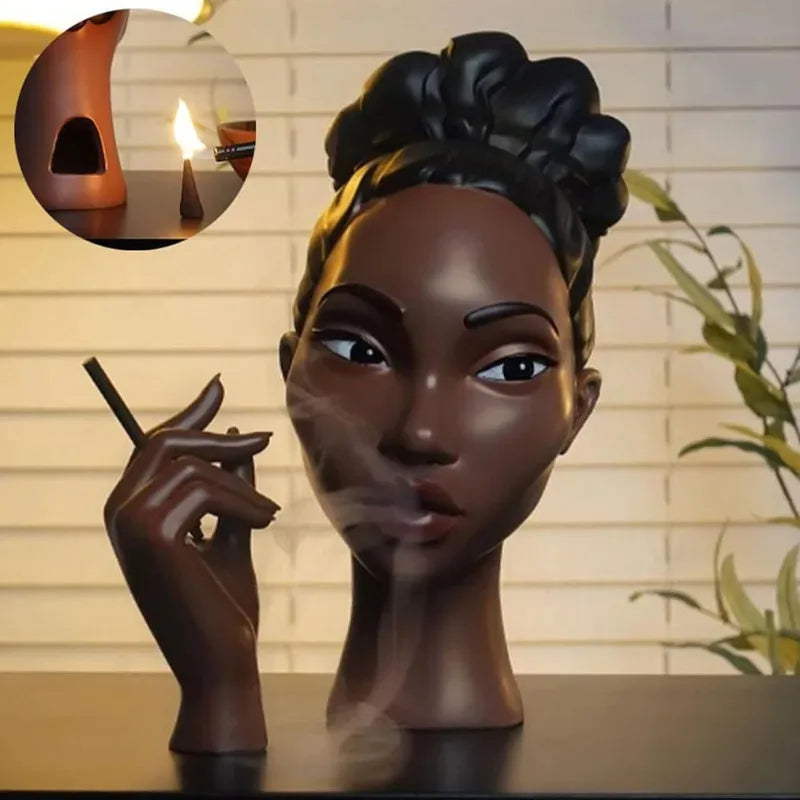 Whisper Smok — Smoking Head Incense Burner 🚬