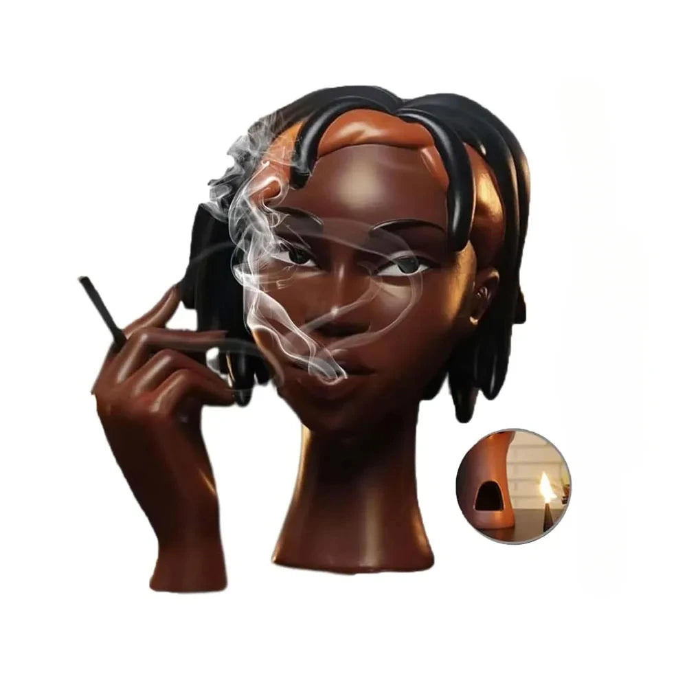 Whisper Smok — Smoking Head Incense Burner 🚬