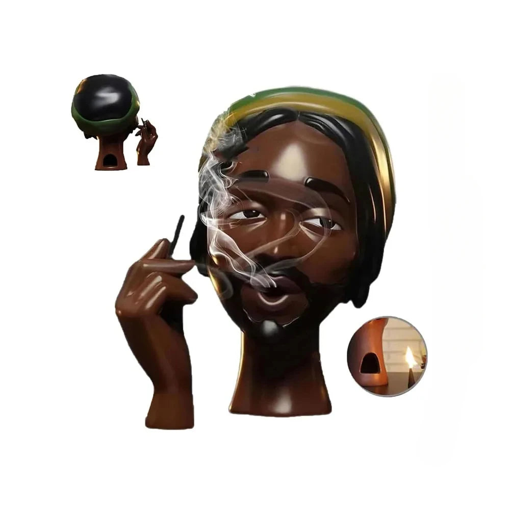 Whisper Smok — Smoking Head Incense Burner 🚬