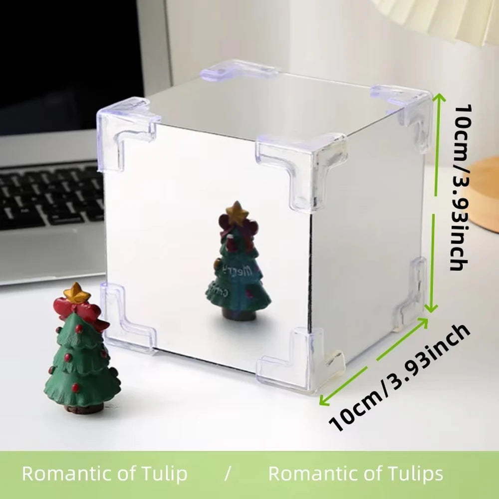 Eternal Tulip Mirror Cube Lamp 🌷